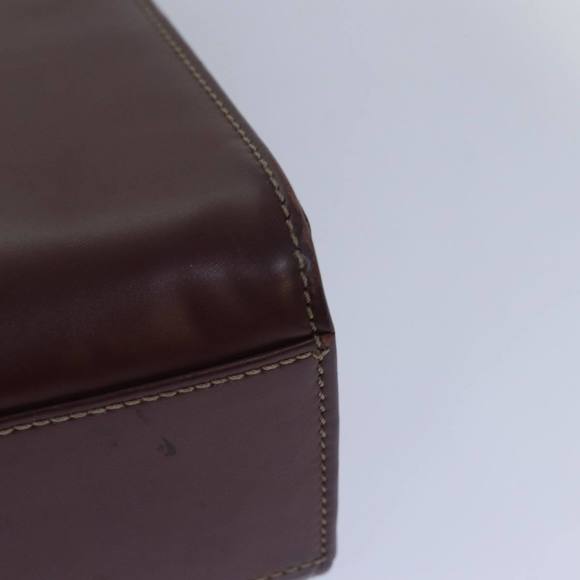 CARTIER Hand Bag Leather Wine Red Auth 81148 - Picture 13 of 16